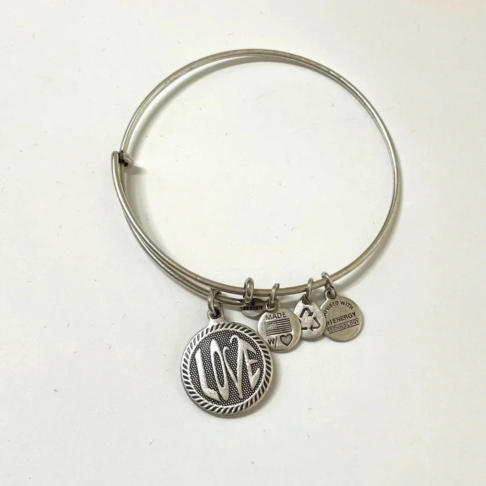 Alex and Ani + Energy Silver Love Bracelet